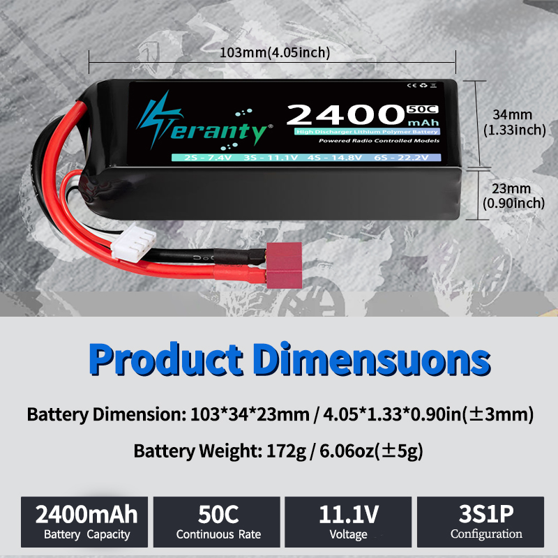 TERANTY 3S 2200/2400/2600mAh L - Drone Battery Plate 评论和价格