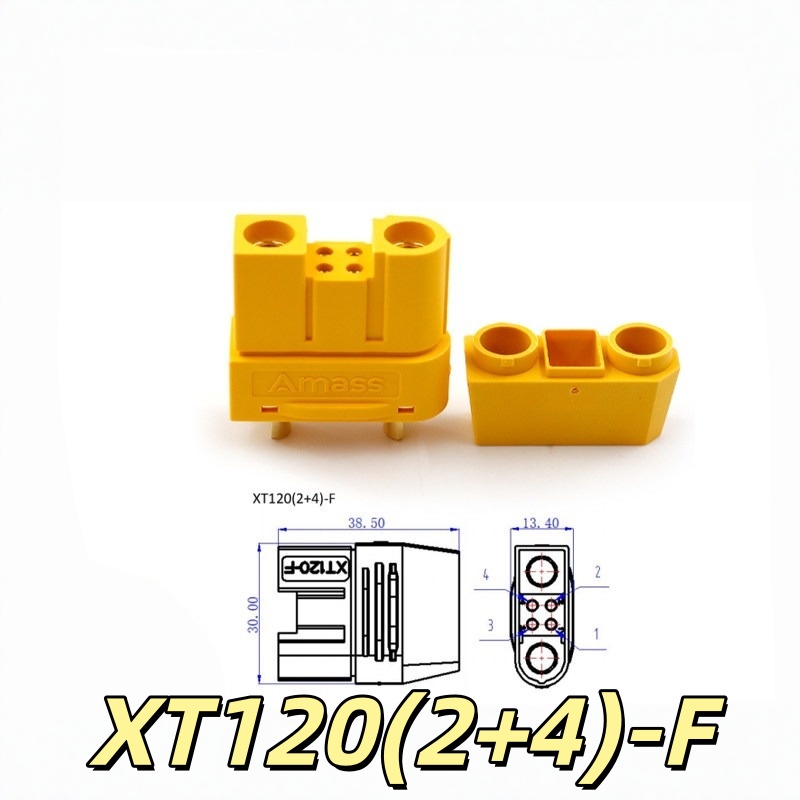 Amass Original XT120(2+4) Conn - Drone Battery High Voltage 评论和价格